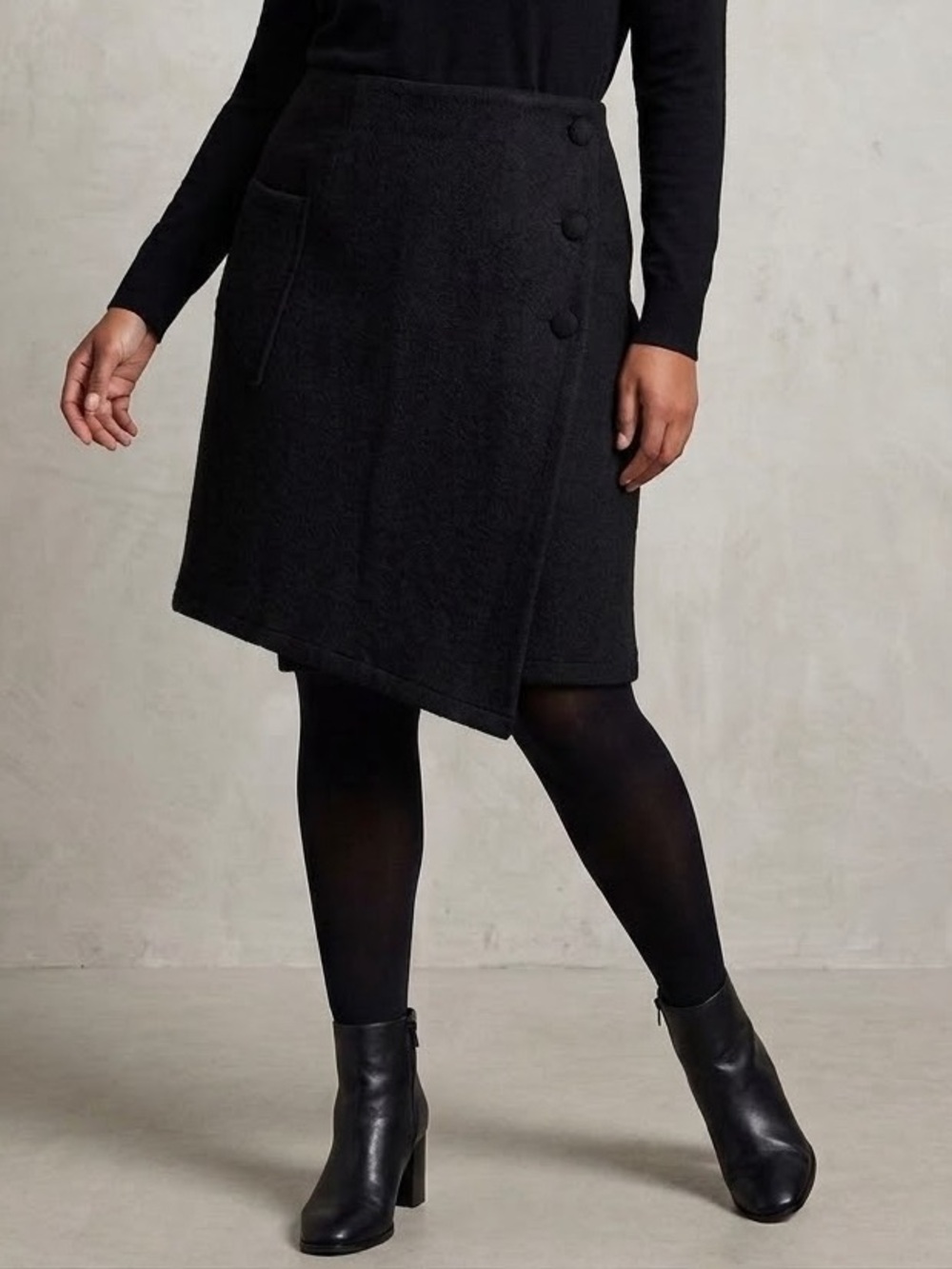 Ramonalisa Side Pocket Wool Blend Skirt